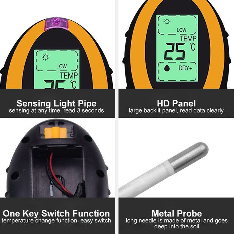 TR01 4 In 1 Soil Detector Electronic Soil PH Tester(Single Machine)