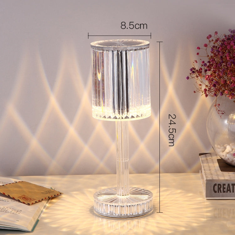 USB Charging Touch Diamond Crystal Table Lamp, Specification: USB Charging(Tri-tone Light)