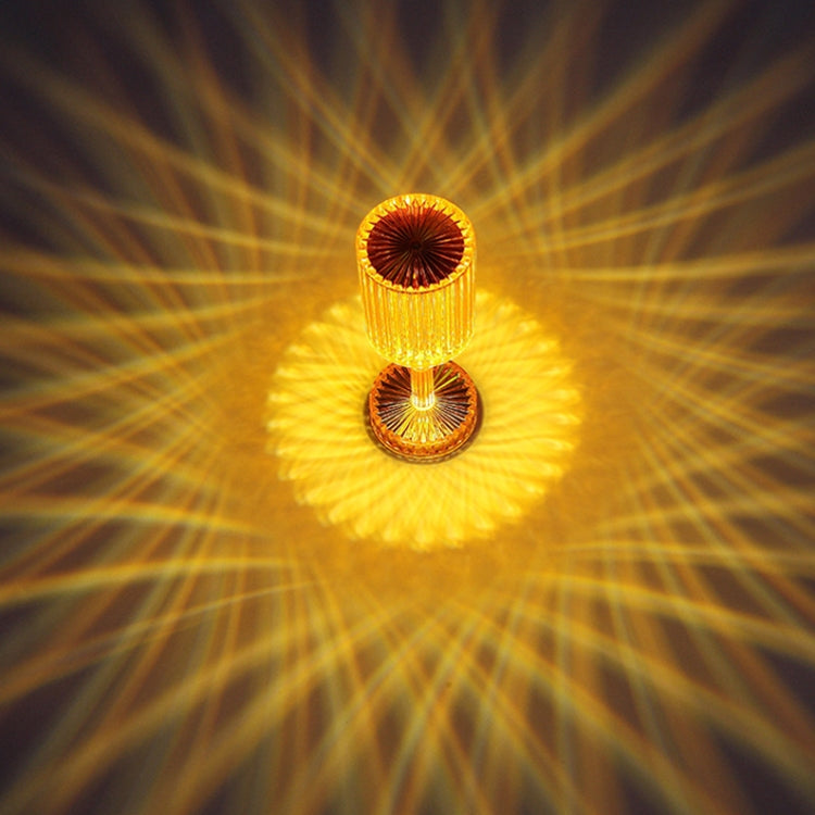 USB Charging Touch Diamond Crystal Table Lamp, Specification: USB Charging(Tri-tone Light)