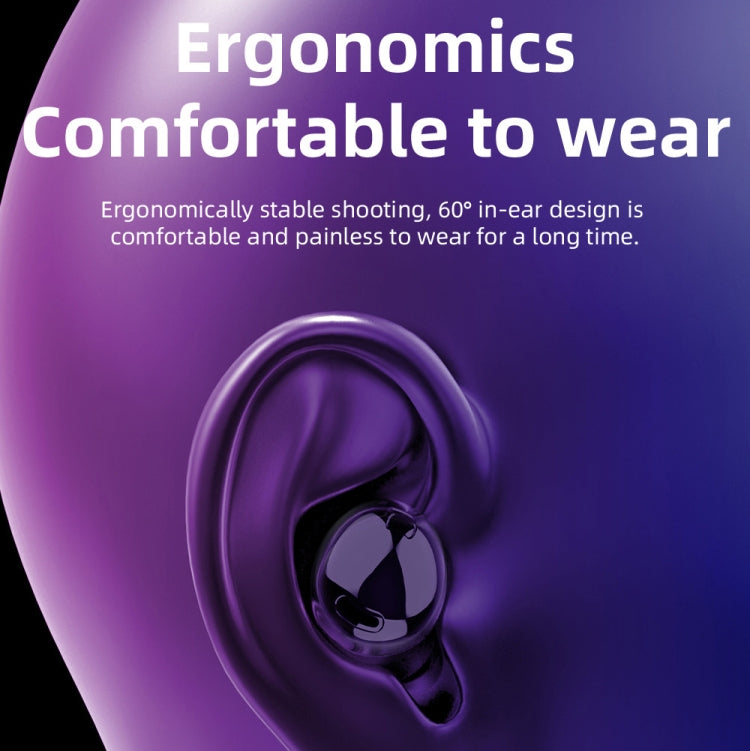 S190 TWS Bluetooth 5.1 Power Display Mini Wireless Headphone with Breathing Lights(Black)