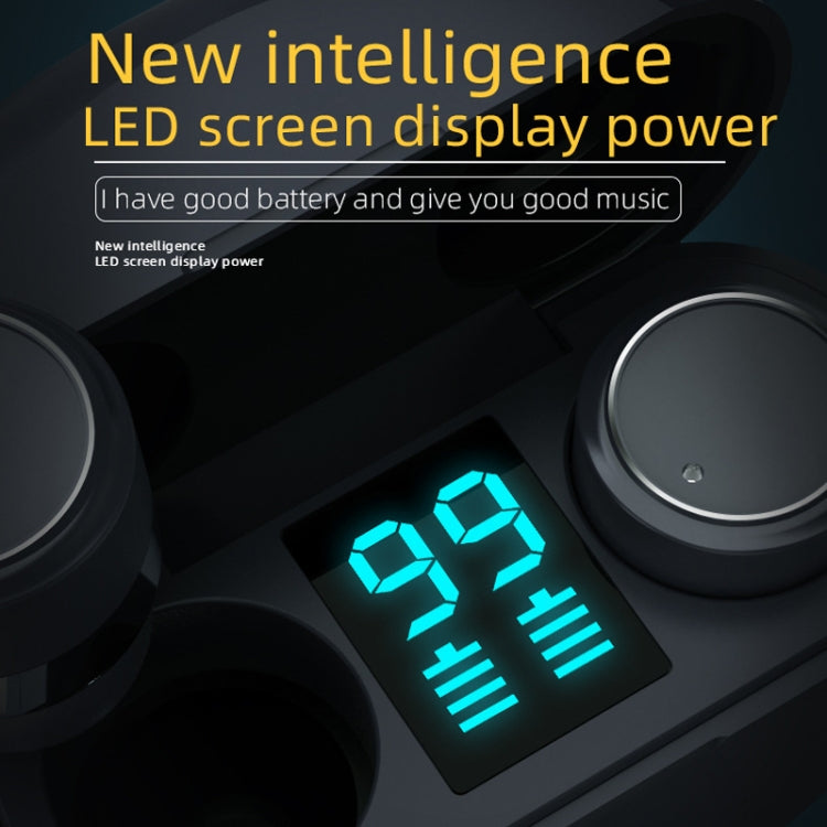 T18 Smart Touch Wireless Bluetooth Headphone with Charging Case & Power Display