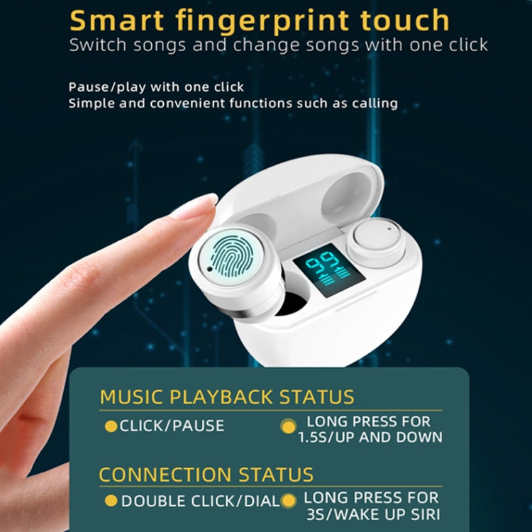 T18 Smart Touch Wireless Bluetooth Headphone with Charging Case & Power Display