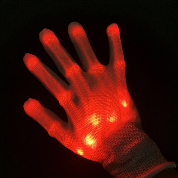 1 Pairs Hand Bones LED Glowing Gloves, Size: XL
