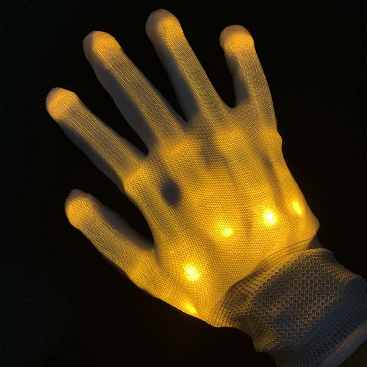 1 Pairs Hand Bones LED Glowing Gloves, Size: XL