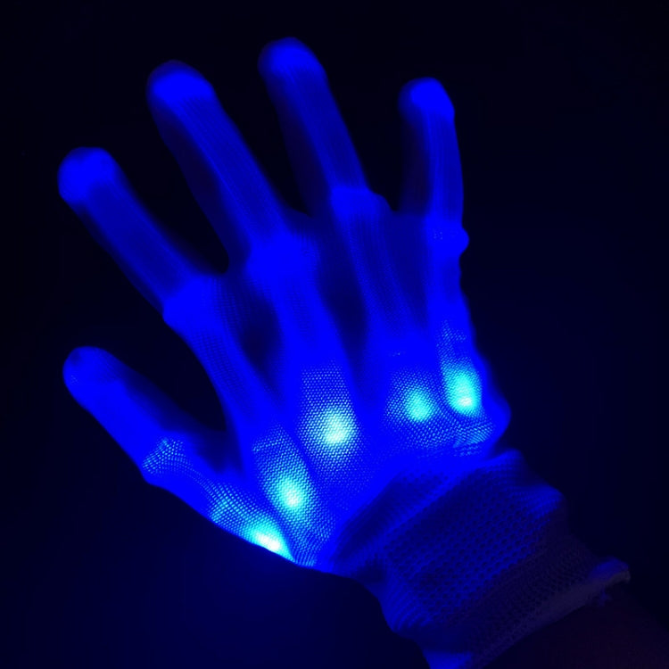 1 Pairs Hand Bones LED Glowing Gloves, Size: XL