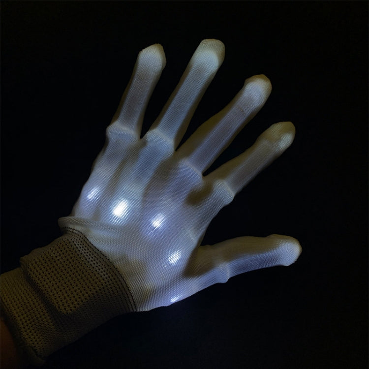 1 Pairs Hand Bones LED Glowing Gloves, Size: XL