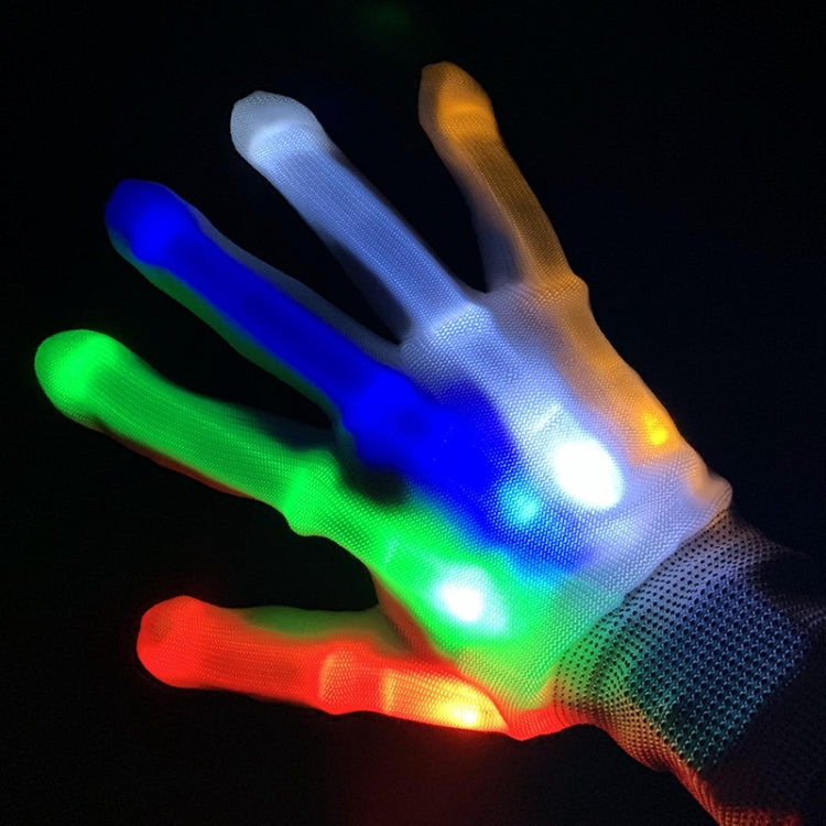 1 Pairs Hand Bones LED Glowing Gloves, Size: XL