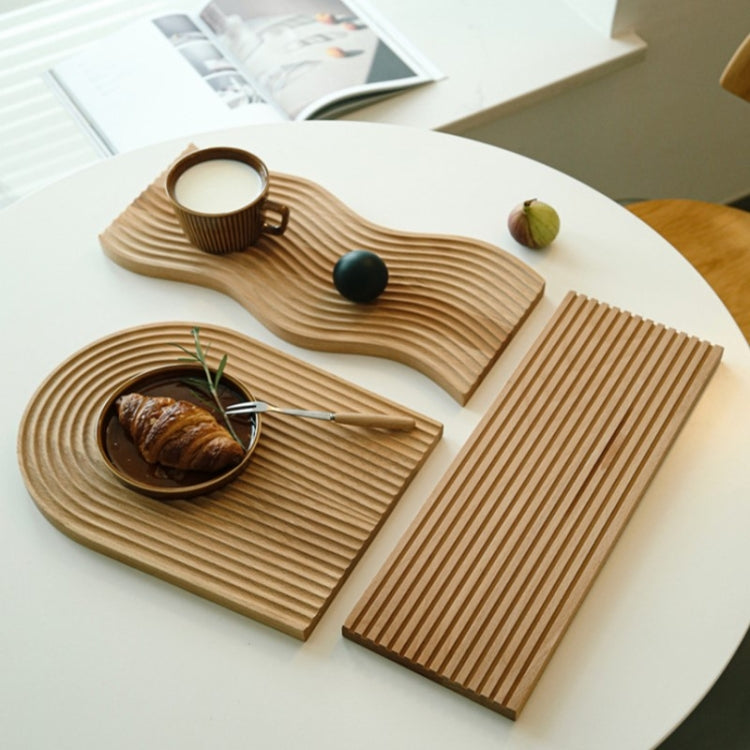 Small Elliptical  Wooden Tray Photography Shooting Props