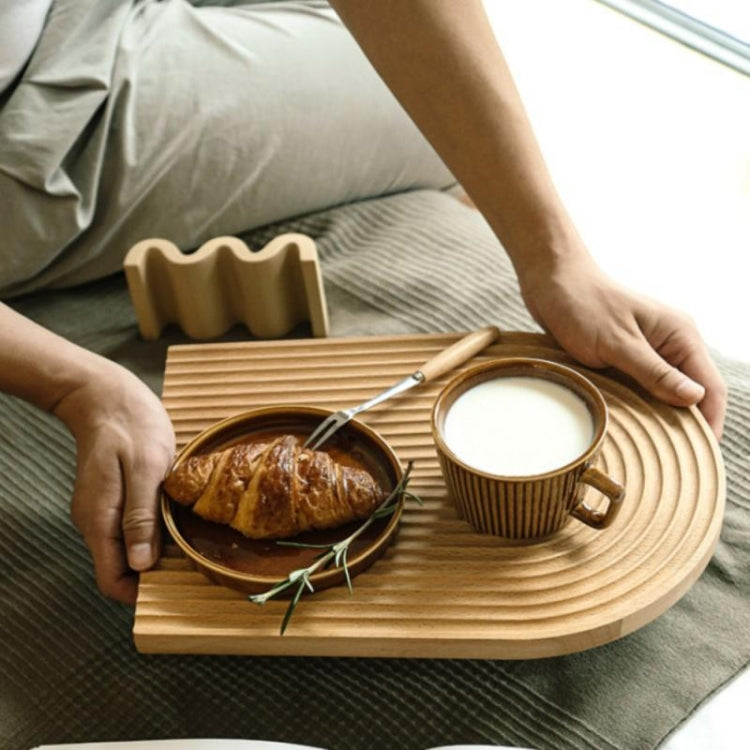 Small Wavy Wooden Tray Photography Shooting Props