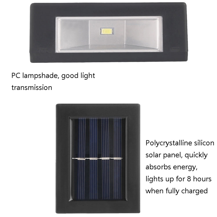 TYN-BD 2 LED Outdoor Solar Fence Wall Lamp Garden Decoration(White Light)
