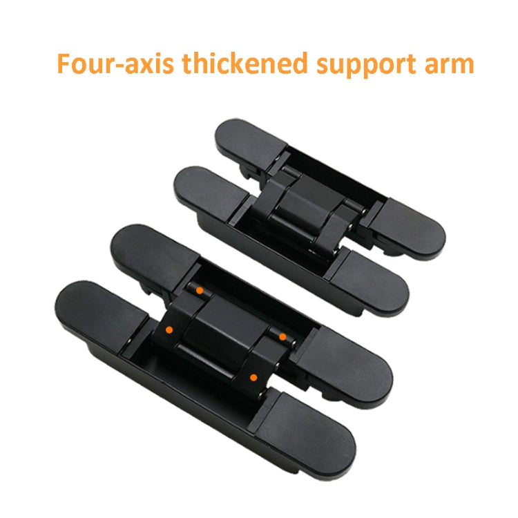 Three-Dimensional Adjustable Cross Hinge Folding Door Concealed Hinge, Specification: No. 3 Sand Silver 80kg