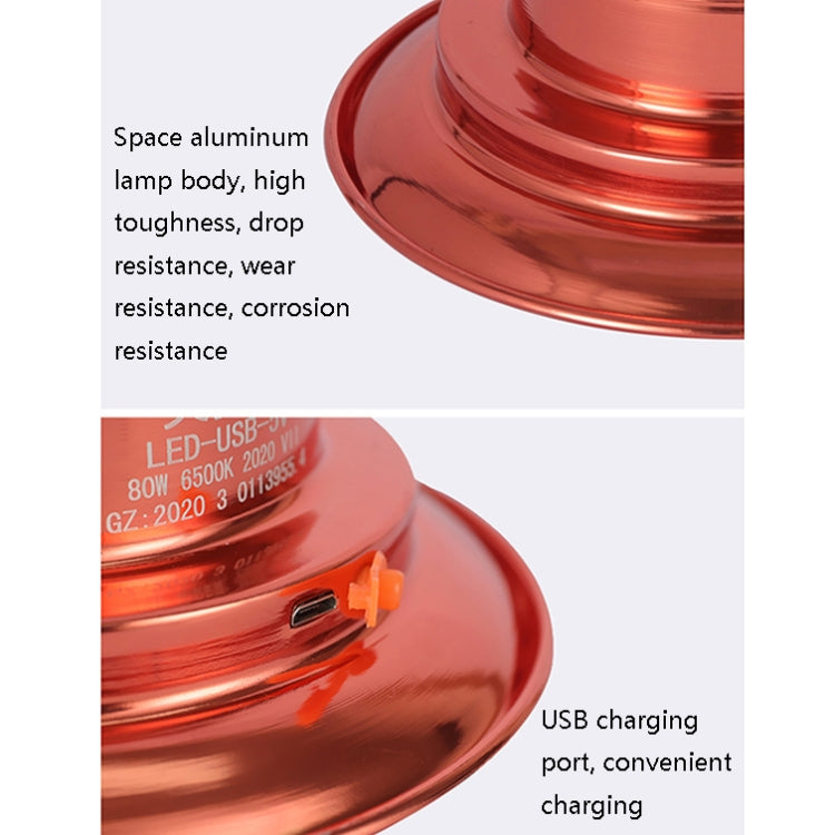 GD-TLX001 Magnetic Flying Saucer Emergency Light Multi-Functional for Night Market, Spec: 200W