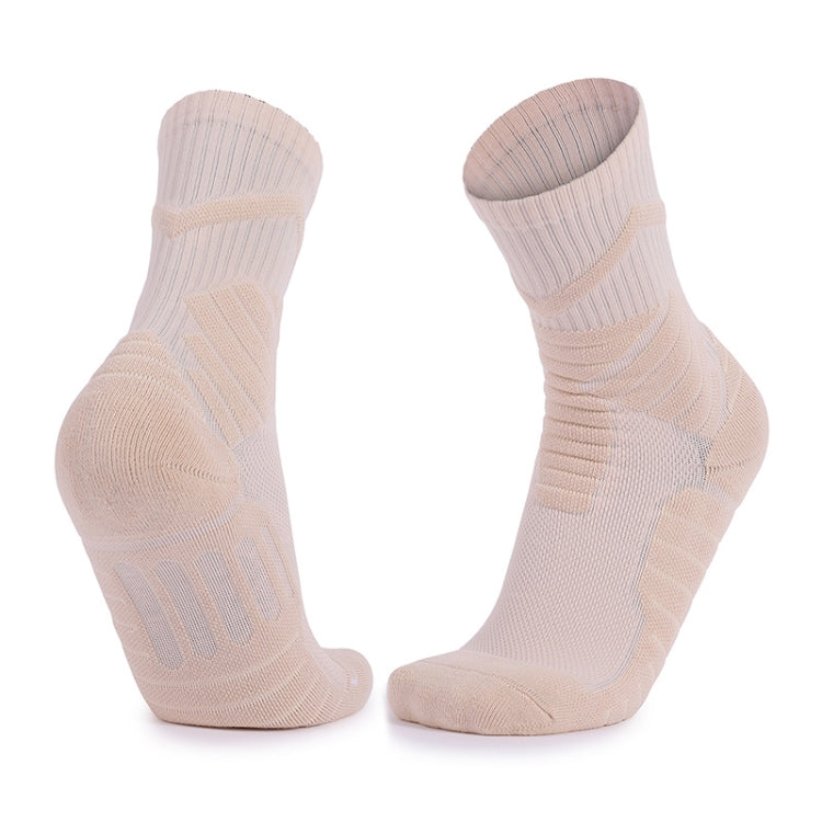 Men Basketball Socks Shock Absorption Mid-Tube Sports Socks, Size: Free Size
