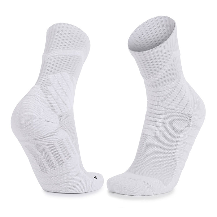 Men Basketball Socks Shock Absorption Mid-Tube Sports Socks, Size: Free Size