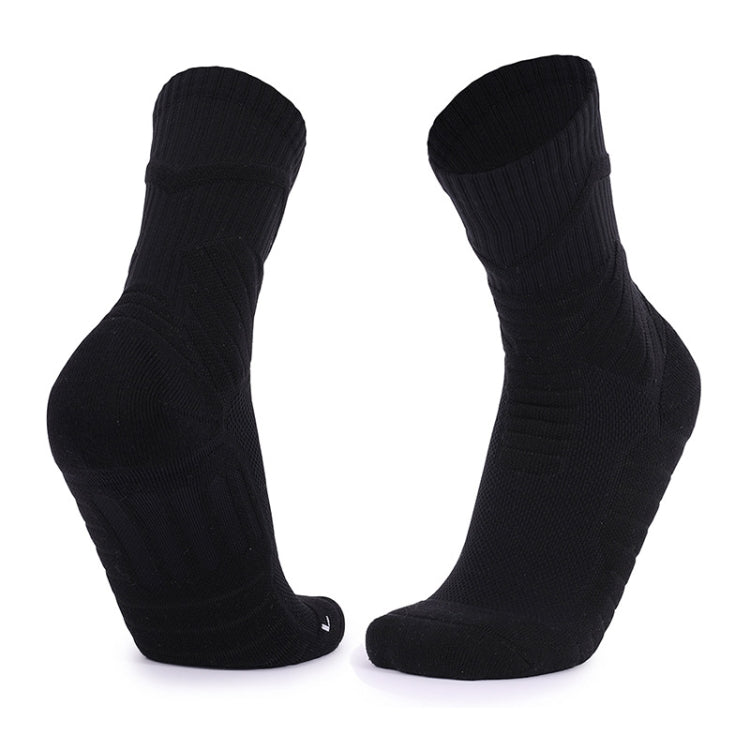 Men Basketball Socks Shock Absorption Mid-Tube Sports Socks, Size: Free Size
