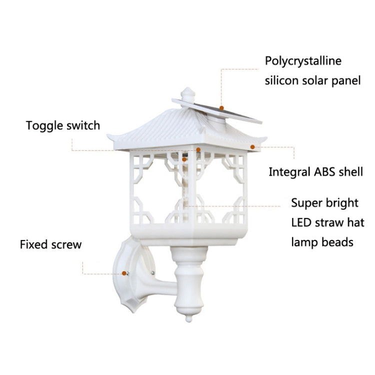 8 LED Solar Outdoor House Appearance Lawn Garden Decoration Light