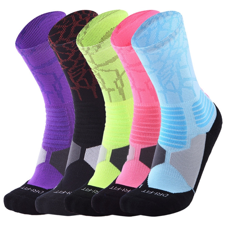 Men And Women Mid-Tube Sports Socks Combat Non-Slip Basketball Socks, Size: Free Size