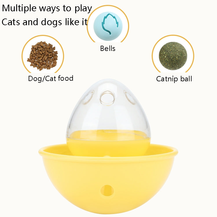 STR0267 Eggshell Rolling Tumbler Cat Dog Feeding