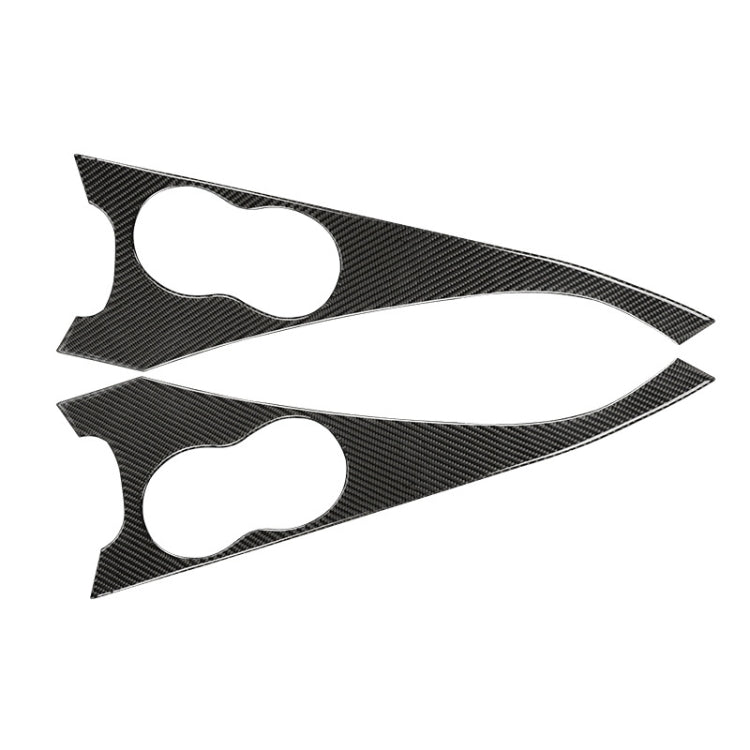 Car Water Cup Holder Panel Carbon Fiber Decorative Stickers For Infiniti Q50L/Q60, Drive On The Left