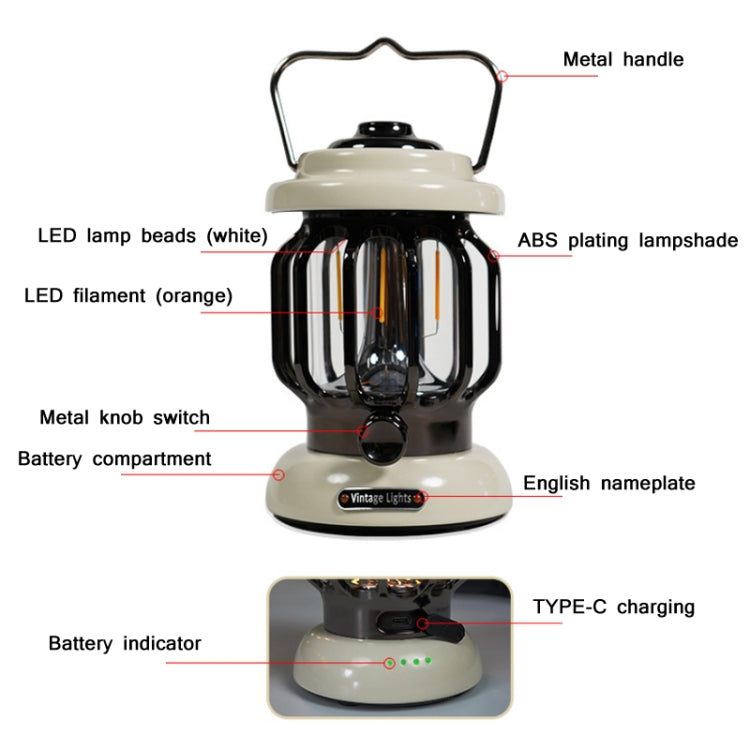 Outdoor Camping Tent USB Charging LED Portable Light