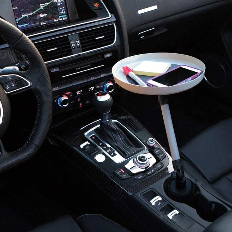 Car Tray Car Rotating Bracket Travel Beverage Cup Holder(White)