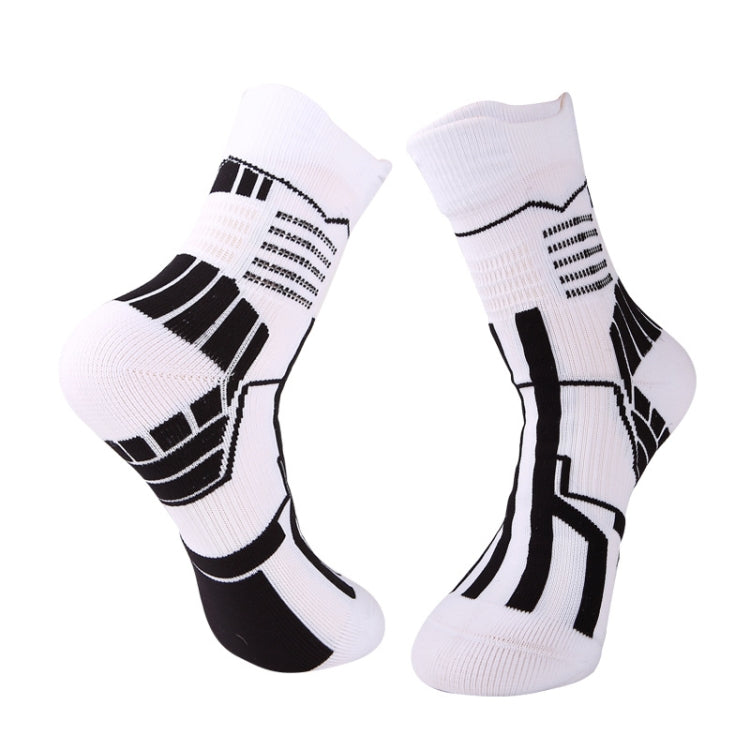 2 Pairs Thick Towel Bottom Tube Socks Elite Basketball Socks, Size: Free Size