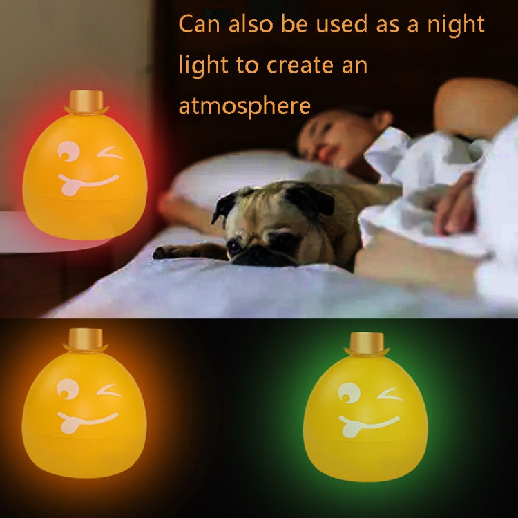 MH-J4 Colorful Night Lamp Emoticons Air Humidifier(Orange)