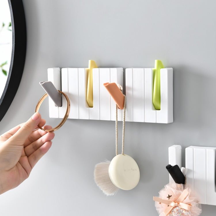 3 PCS Household Adhesive Piano-Shaped Small Object Rack