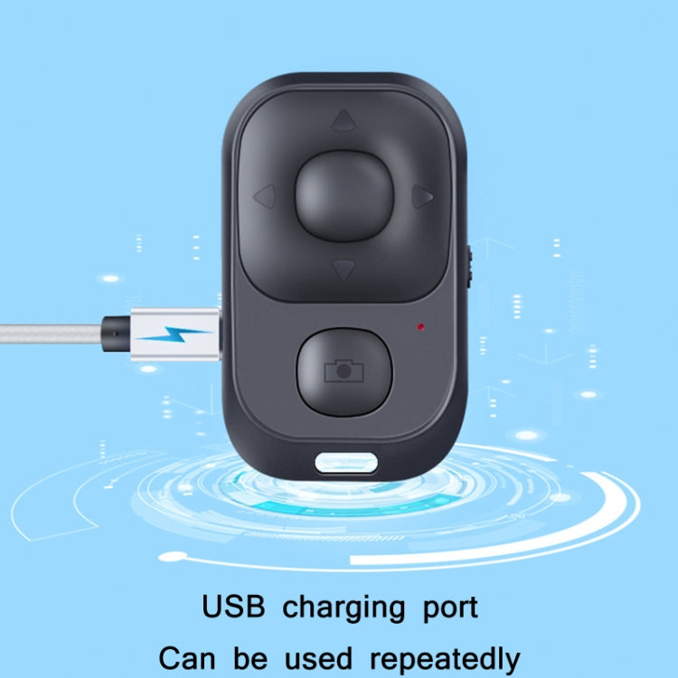 CDY001 Multifunctional USB Rechargeable Bluetooth Selfie Remote Control(Black)