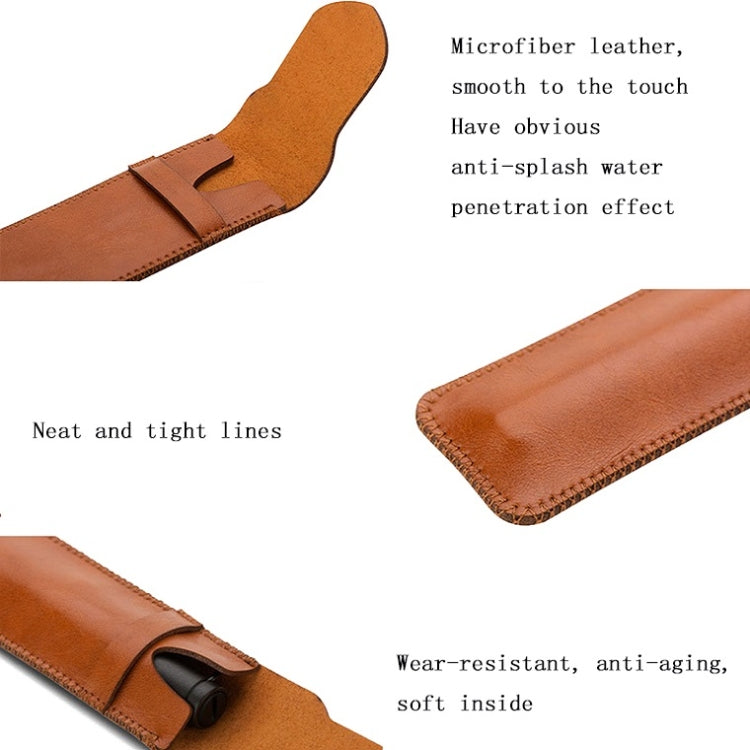 2 PCS In-Line Capacitive Stylus Pen Protective Case For Apple Pencil, Style: Ordinary  (Crazy Horse Black)