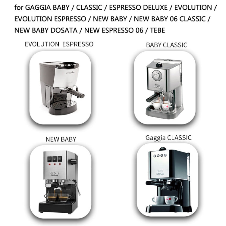 JJY7411 Stainless Steel Coffee Machine Handle For GAGGIA , Style: Red Gem D-type Button