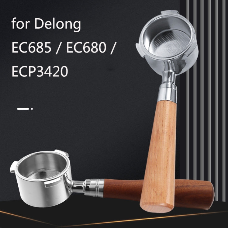 Zinc Alloy Coffee Machine Bottomless Handle For DeLonghi, Style: Red Gem Two Wire Circle