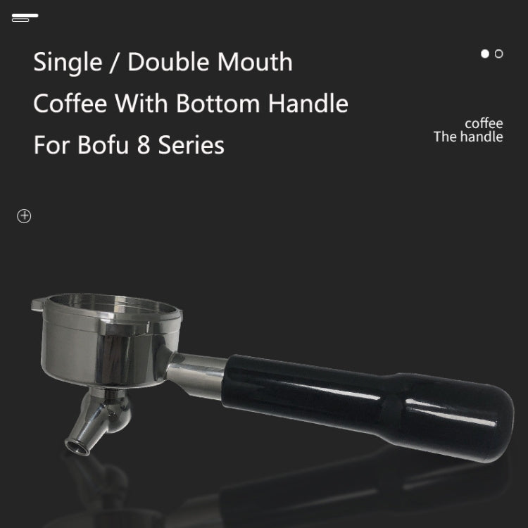 DZ-1 Stainless Steel Coffee Machine With Bottom Handle For Bofu 8 Series, Style: Black Double Mouth
