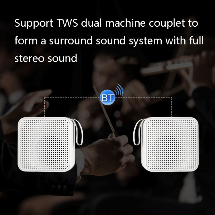 F12 TWS Mini Wireless Bluetooth Speaker Support TF Card / FM(White)