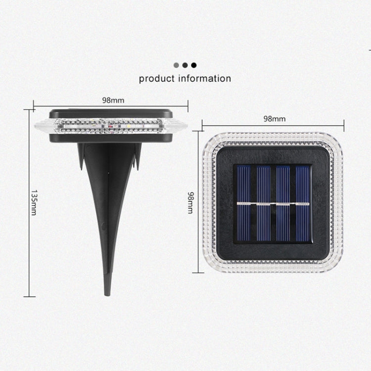 8 LED Solar Outdoor Waterproof Transparent Buried Light