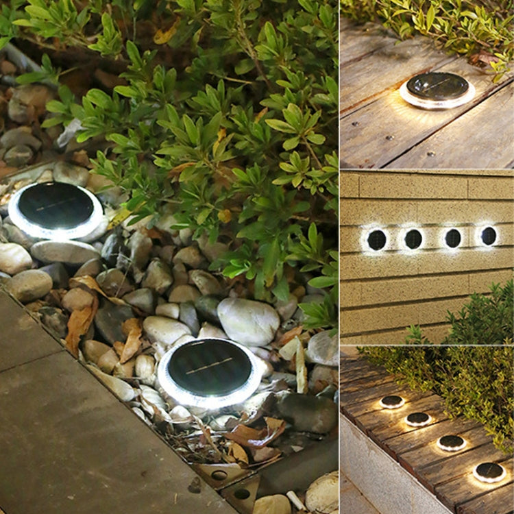 8 LED Solar Outdoor Waterproof Transparent Buried Light