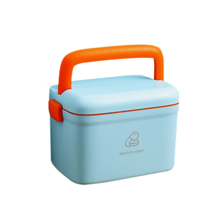 LY099 Family Installed Drug Storage Box Small Medicine Box, Size: Small 23x16x16cm(Light Blue+Orange)