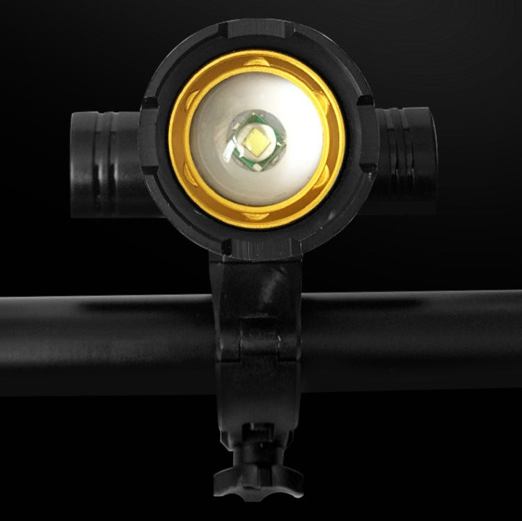 7602 LED USB Charging Telescopic Zoom Bicycle Front Light, Specification: Headlight + 918 Taillight