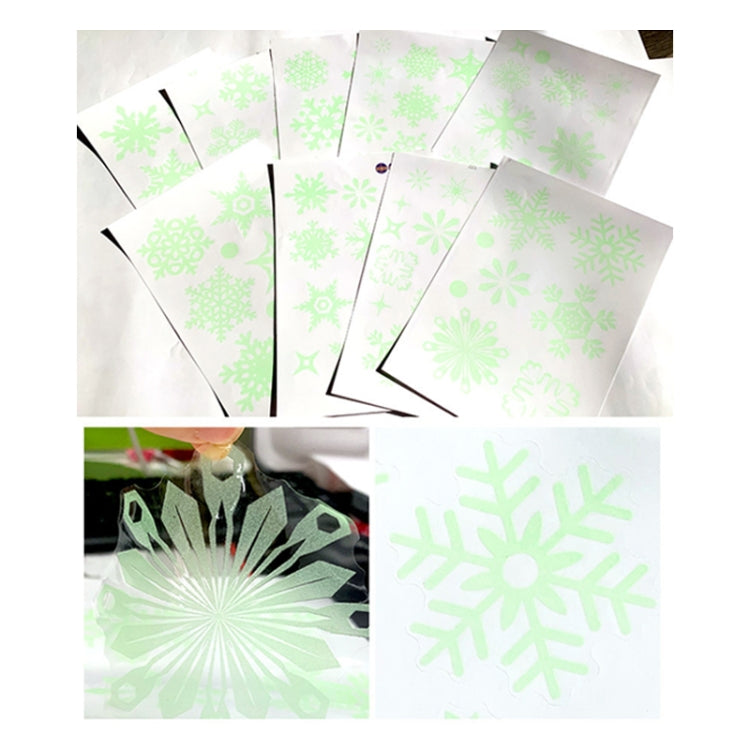 9 PCS / Pack Luminous Snowflake Christmas Wall Sticker(AB-1-131)