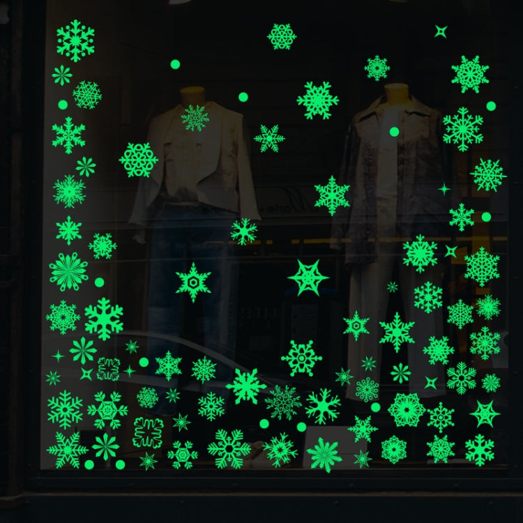 9 PCS / Pack Luminous Snowflake Christmas Wall Sticker(AB-1-131)