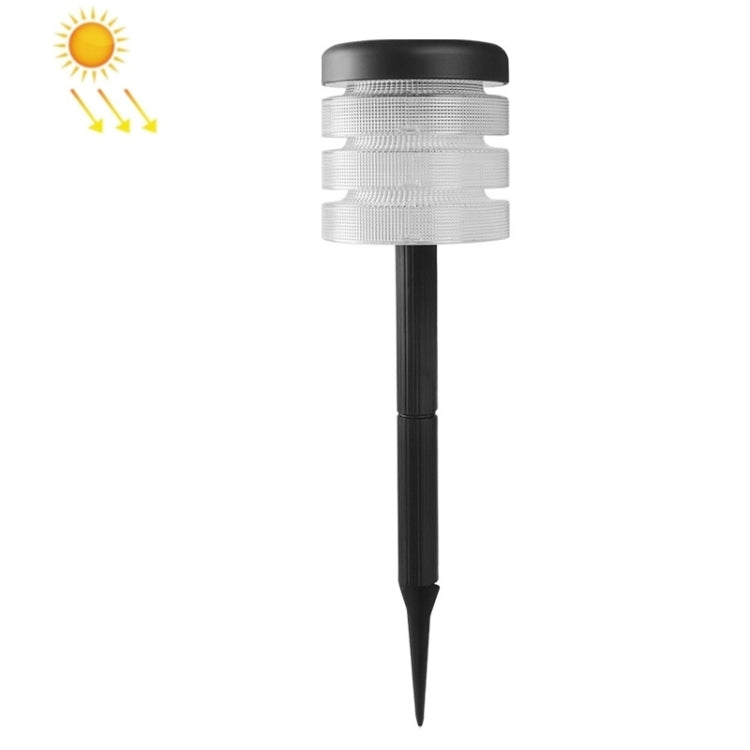 LED Outdoor Solar Cylinder Sensor Lawn Light(Black)