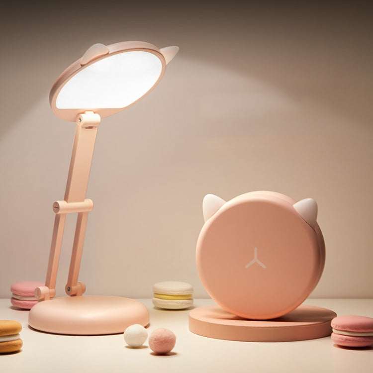 WH-C17 Cat Ear Folding Touch Charging Desk Lamp, Specification: Ear Type 1200mAh