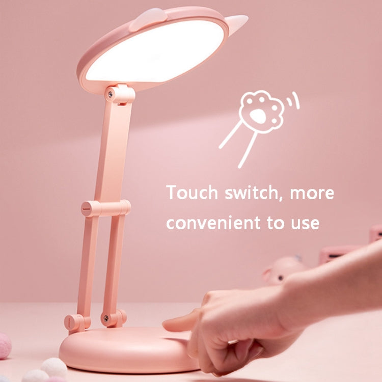 WH-C17 Cat Ear Folding Touch Charging Desk Lamp, Specification: Ear Type 1200mAh