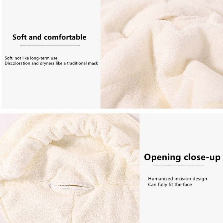 Hot and Cold Compress Facial Towel Face Mask,Style: Single Hole With Straps