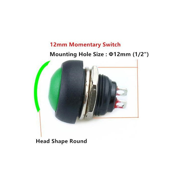 10 PCS Small Waterproof Self-Reset Button Switch