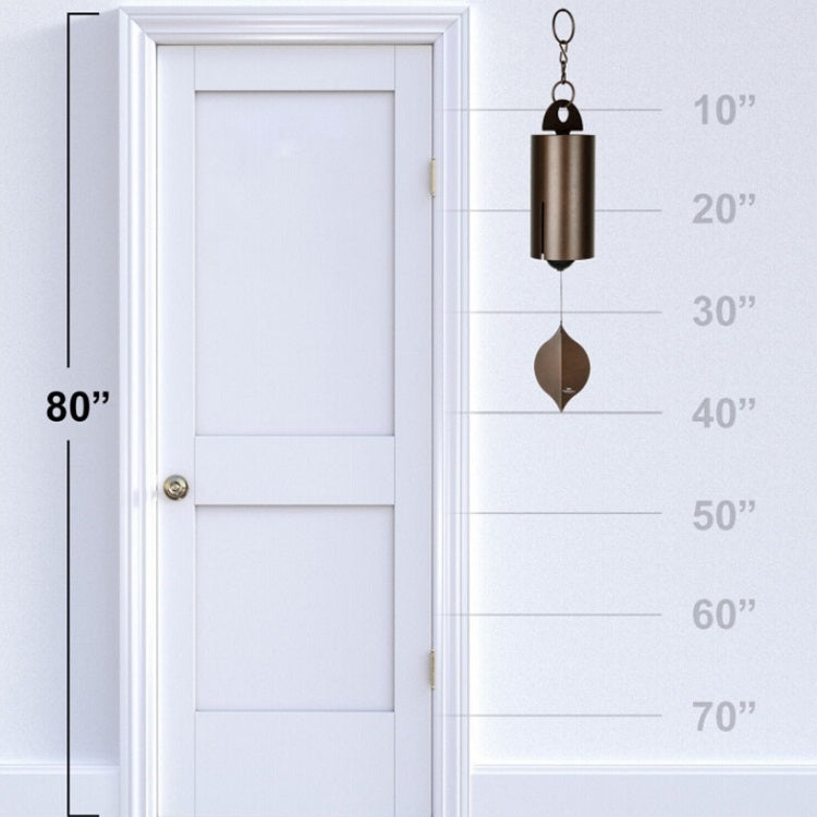 Outdoor Courtyard Decoration Retro Metal Wind Chimes(Brown Bronze)