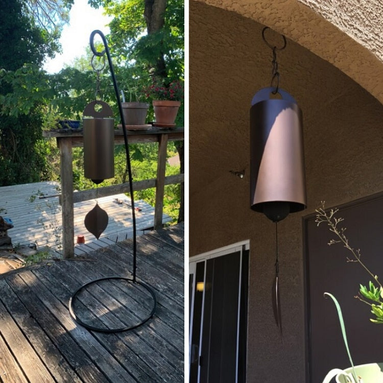 Outdoor Courtyard Decoration Retro Metal Wind Chimes(Brown Bronze)