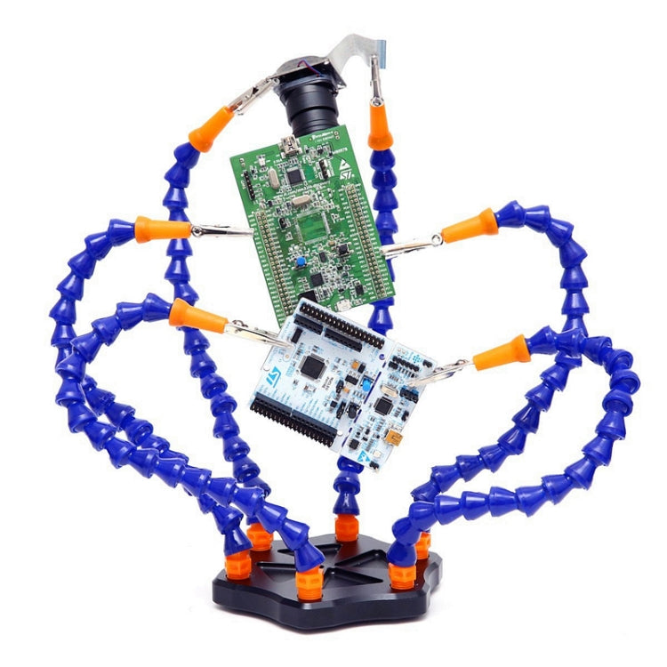 Universal Six-Jaw Aluminum Alloy Welding Station Power Distribution Board Welding Tool, Style: Backplane + 6 Claw Clamp