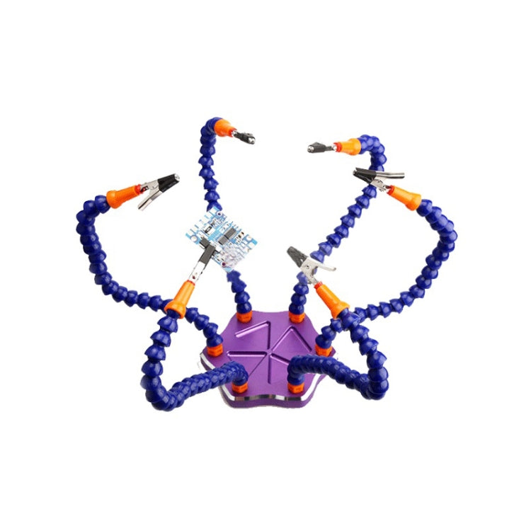 Universal Six-Jaw Aluminum Alloy Welding Station Power Distribution Board Welding Tool, Style: Backplane + 6 Claw Clamp