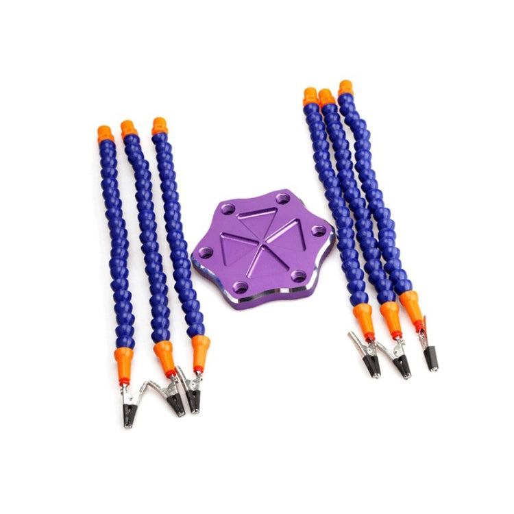 Universal Six-Jaw Aluminum Alloy Welding Station Power Distribution Board Welding Tool, Style: Backplane + 6 Claw Clamp